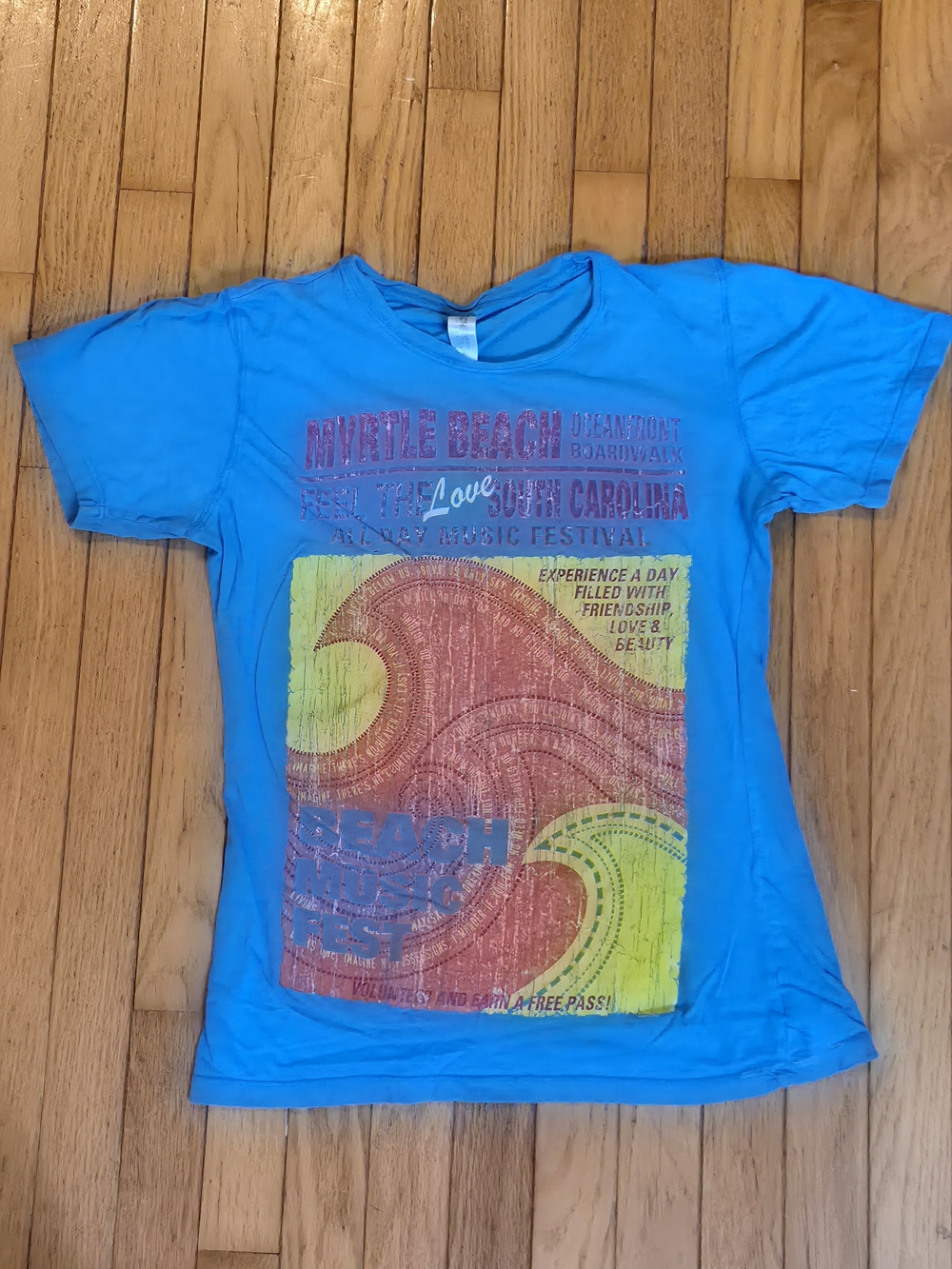 Techstyles Myrtle Beach South Carolina Beach Music Fest Graphic T-Shirt XL Blue